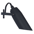 Black long-shroud adjustable downlight with wall-mount yoke