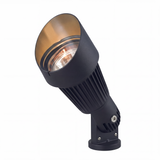 Black compact bullet landscape light, angled view