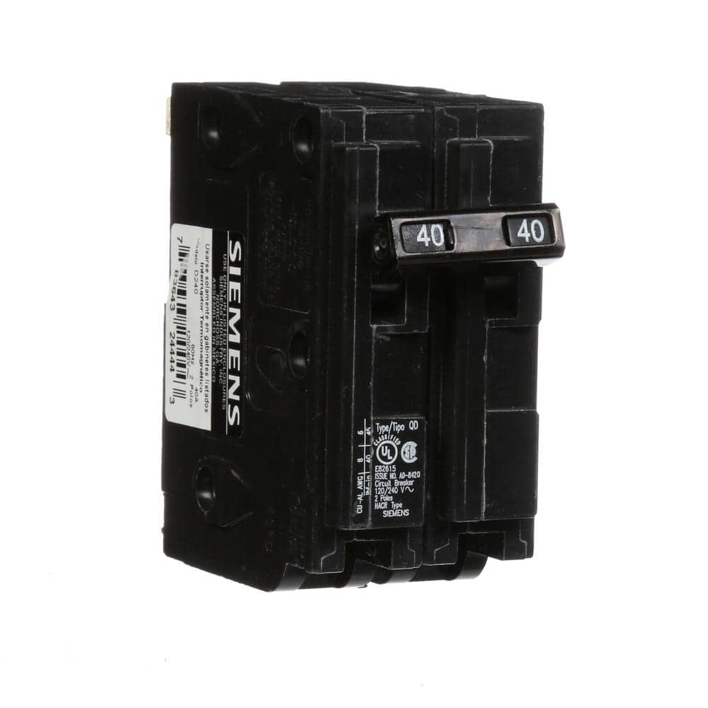 Siemens Type QD Double-Pole Replacement Circuit Breaker, model D220, product label detail, image 17