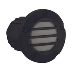 4-Louver step light in Black, front view