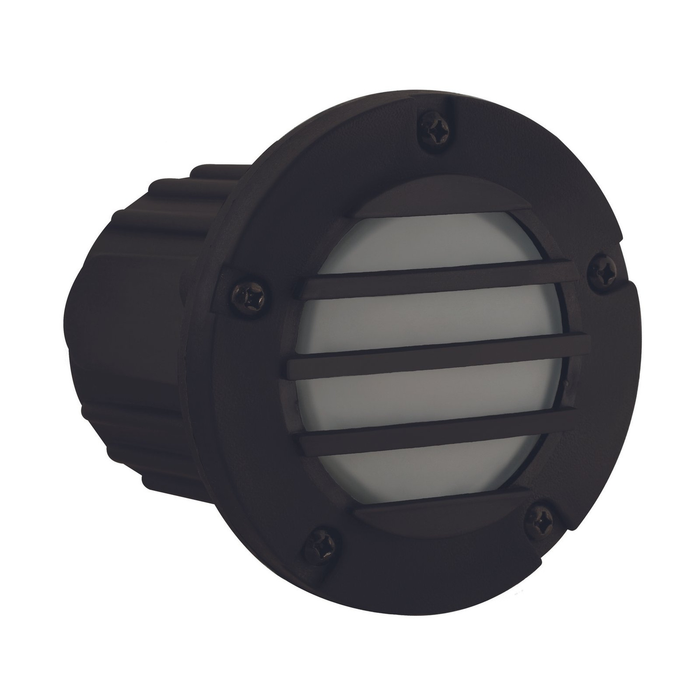 4-Louver step light in Black, front view
