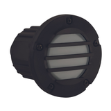 4-Louver Glass Lens Step Light, In-Ground, 5 Inch, Black, 45° Wide Beam Angle, 270 Lumens