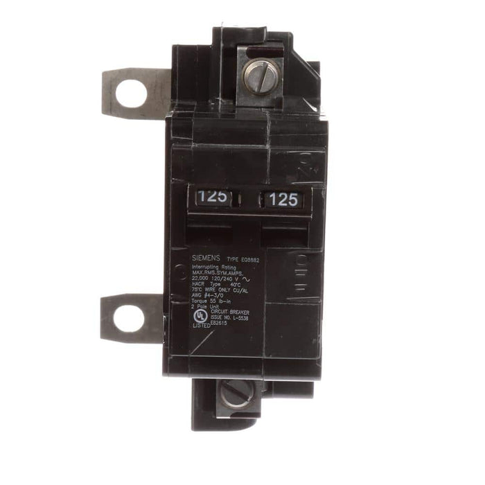 Siemens 125 Amp Main Breaker Conversion Kit, model MBK125A, product label detail, image 1