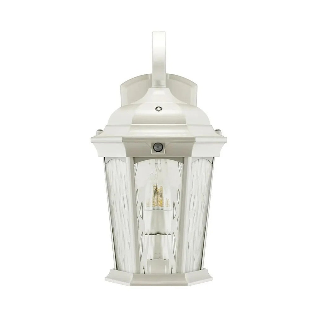 White wall lantern front view without illumination