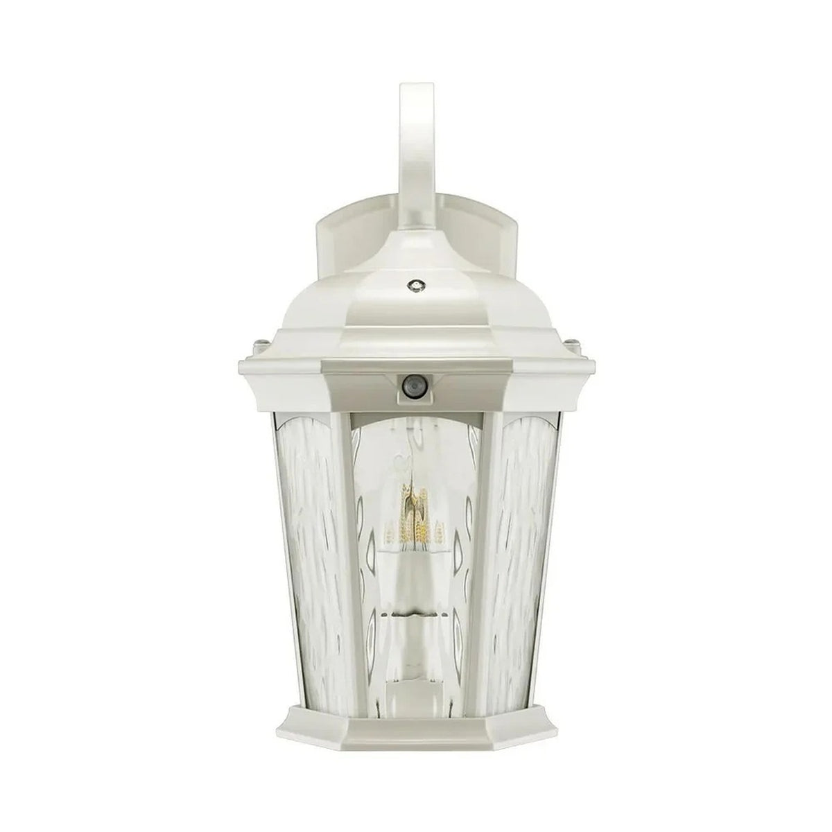 White wall lantern front view without illumination