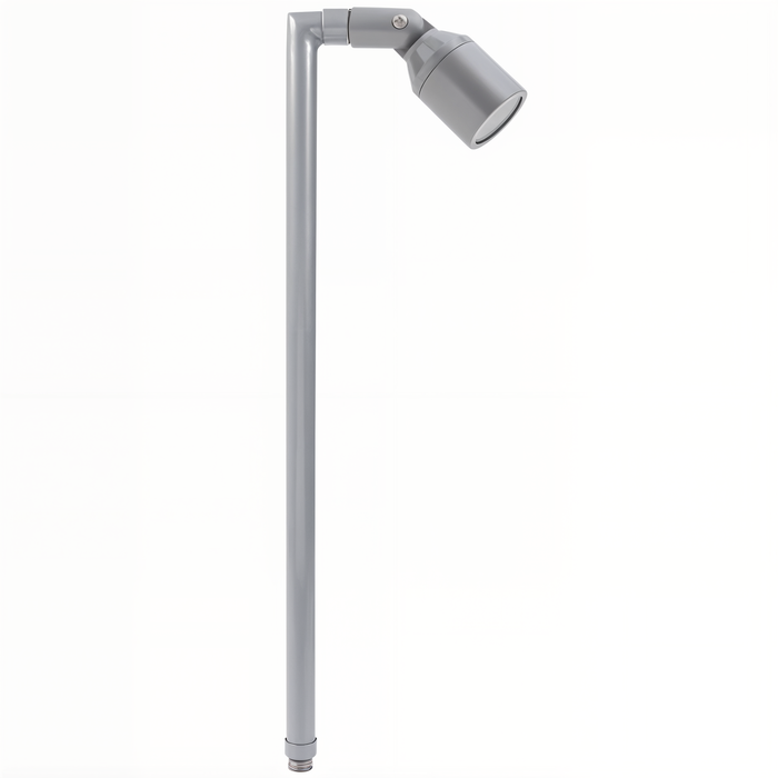Hooded Stem Path Light in Silver Plated, close product view