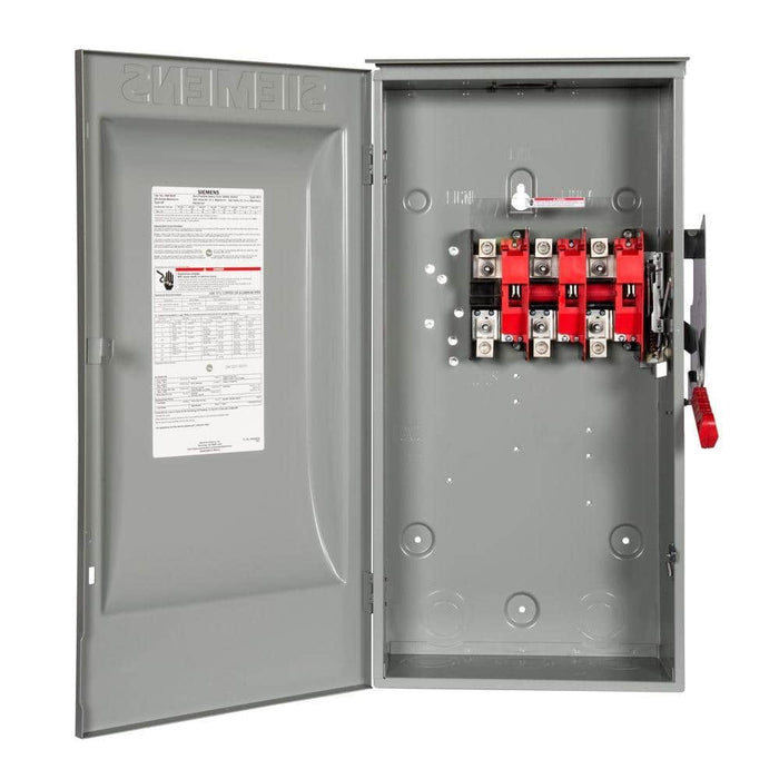 Siemens Heavy Duty 200 Amp 600-Volt 3-Pole Outdoor Non-Fusible Safety Switch, model HNF364R, alternate product view 2