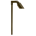 Slotted Single Head Path Light in Bronze, close product view