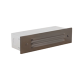 3-Louver Brick Step Light, Recessed, 9 Inch, Bronze, 210 Lumens