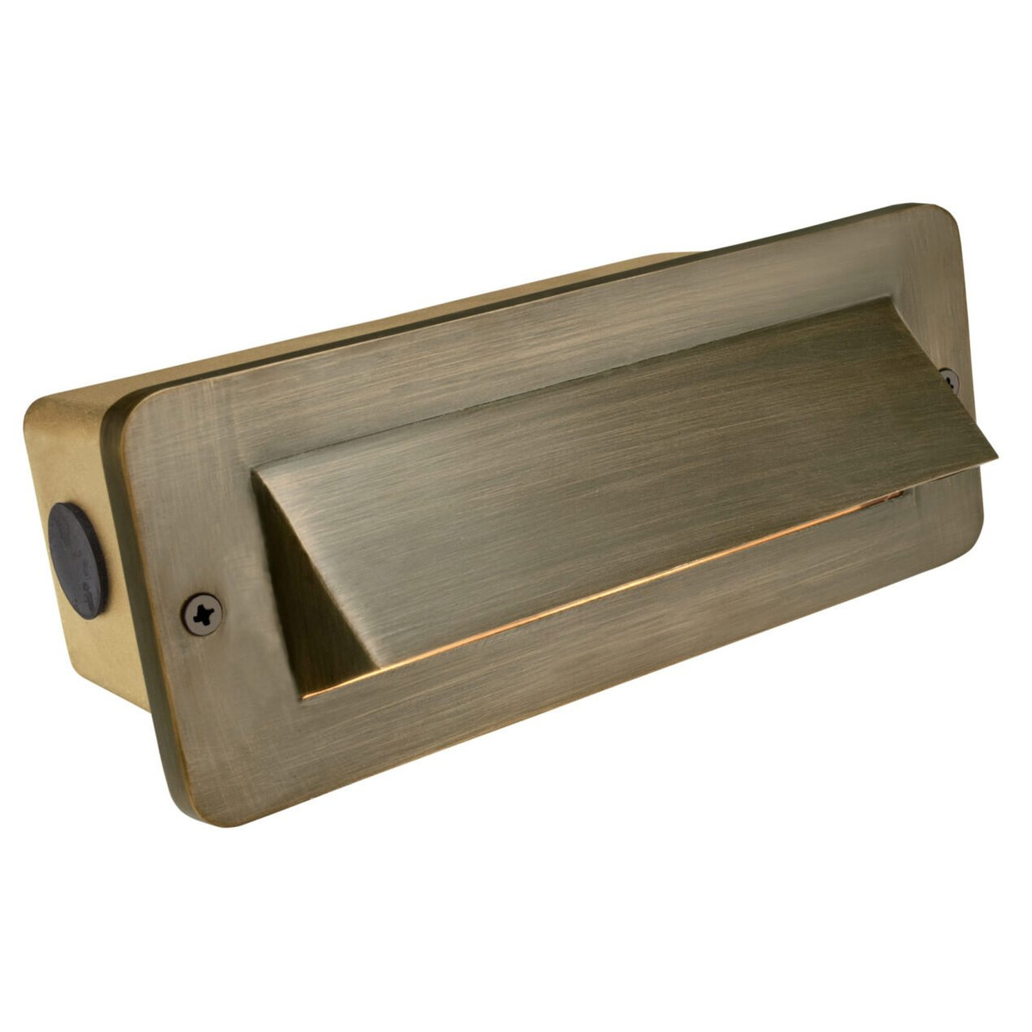 Antique Bronze hooded brick step light - front product view