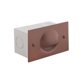 Rust half-moon step light - front product view