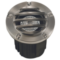Stainless steel louvered round in-ground well light