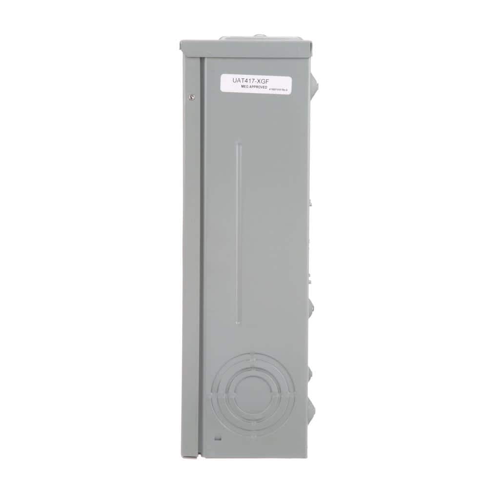 Siemens 200 Amp 4-Jaw No Bypass Ringless Overhead/Underground Fed Meter Socket with Stainless Steel Latch and Hasp, model UAT417-XGF, alternate product view 4