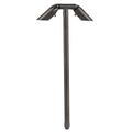 Brass Double-Head Path Light in Gun Metal, close product view