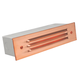Copper 3-Louver Brick Step Light, Recessed, 9 Inch, Raw Copper, 210 Lumens