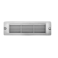 Silver Plated louvered brick step light - front product view