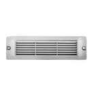 Silver Plated louvered brick step light - front product view