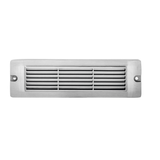 Silver Plated louvered brick step light - front product view
