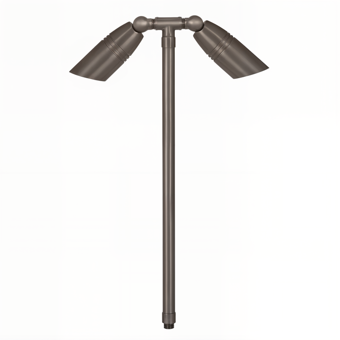 brass Convex Lens Twin Path Light in Gun Metal finish