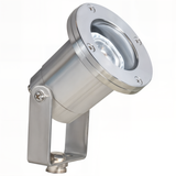 Stainless steel directional landscape light with round clear lens