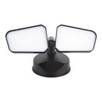 Black two-head LED security floodlight