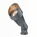 Dark louvered bullet landscape light, angled view