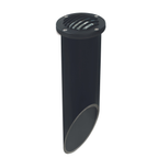 Black louvered deep-sleeve well light