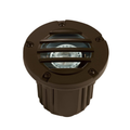 Bronze louvered adjustable round well light