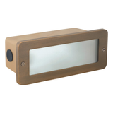 Brass Lensed Brick step light in Antique Bronze