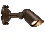 Bronze hooded adjustable bullet downlight with round canopy