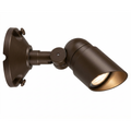 Bronze hooded adjustable bullet downlight with round canopy