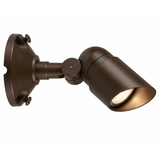 Bronze hooded adjustable bullet downlight with round canopy