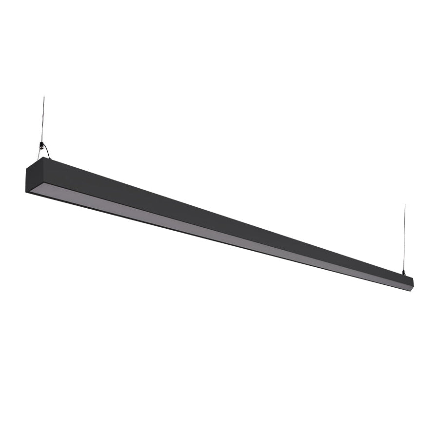 Black architectural linear pendant alternate perspective