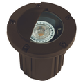 Bronze half-moon hooded adjustable round well light