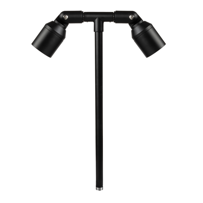 16 Inch Span Twin Path Light in Black, close product view