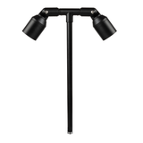 16 Inch Span Twin Path Light, 18 Inch Stem, Black, 45° Beam Angle, 350 Lumens