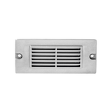 Brass louvered backless box step light in Silver Plated finish
