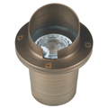 Antique bronze hooded round well light