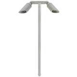 Slotted Twin Path Light, 18 Inch Stem, Silver Plated, 38° Beam Angle, 450 Lumens