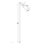 Slotted Single Head Path Light in Bronze, alternate product view