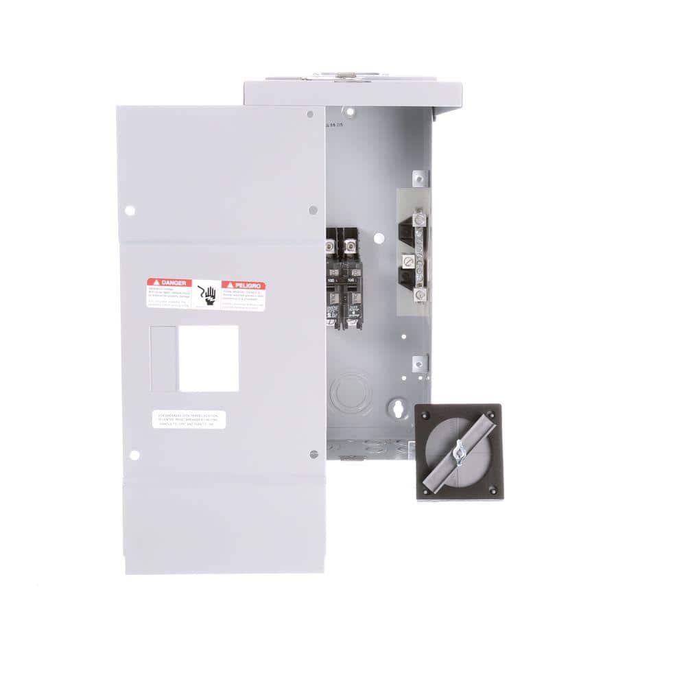 Siemens 100 Amp 2-Space 2-Circuit Main Breaker Outdoor Load Center, model W0202MB1100CU, product view