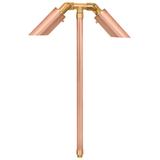 Round Head Copper Twin Path Light in Raw Copper, alternate product view