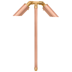 Round Head Copper Twin Path Light in Raw Copper, alternate product view