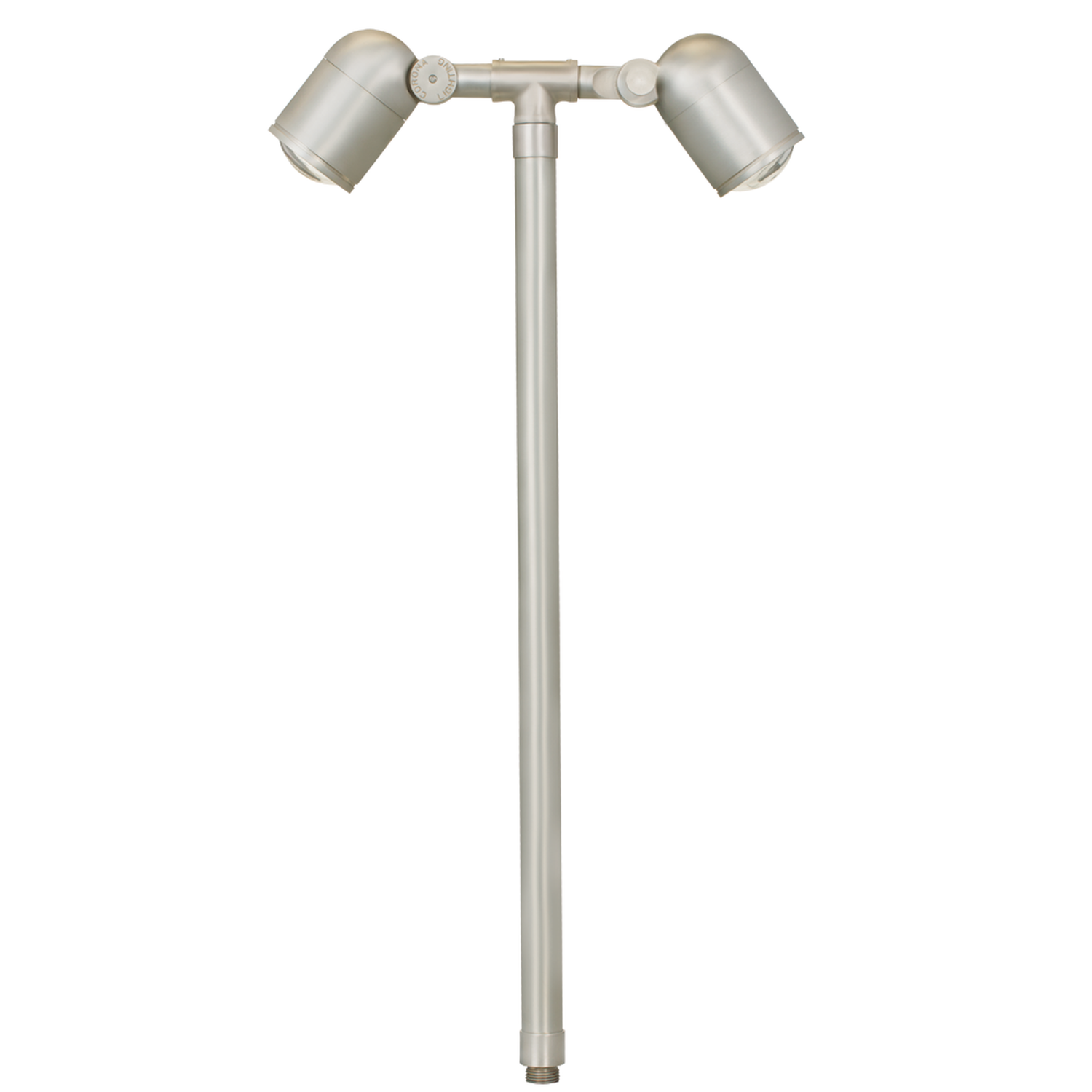 Brass Convex Lens Twin Path Light in Silver Plated, close product view