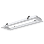 White recessed flange mounting kit for slim linear lighting