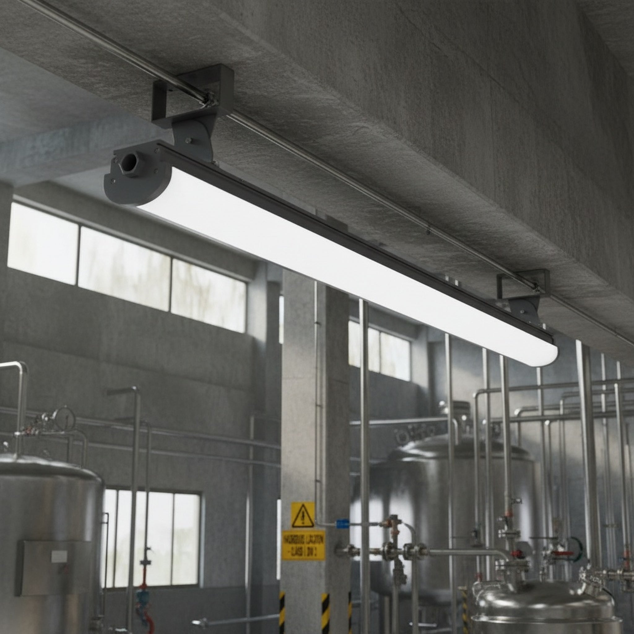 4ft Explosion Proof LED Linear Strip Light Fixture, 60W, Hazardous Locations, 8400 Lumens