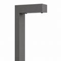Close-up of 6 Inch Brass L-Shaped Path Light in Gun Metal