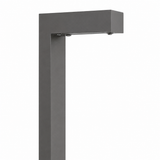 Close-up of 6 Inch Brass L-Shaped Path Light in Gun Metal