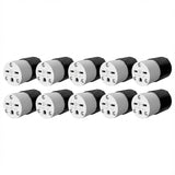 Enerlites Straight Blade Cord Connector, 15A, 6-15C