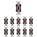 Enerlites Pilot Light Commercial Grade Toggle Switch 30A, Double Pole